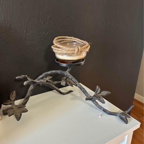 Rustic Black Metal Candle Holder - Picture 1 of 1